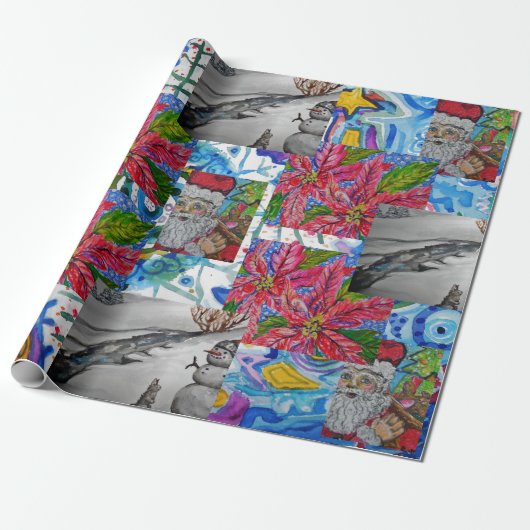 北極のギフト用包装紙 ラッピングペーパー (アンロールド)