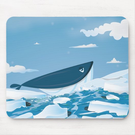 北極のクジラ マウスパッド (正面)