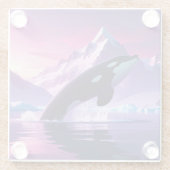 北極のクジラ マウスパッド ガラスコースター (裏面)