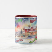 北極のクリスマスカスタマイズ マグカップ (中央)