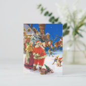 北極のクロースとサンタ シーズンポストカード (スタンド正面)