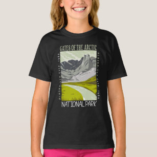 北極のゲート国立公園レトロ 動揺して Tシャツ