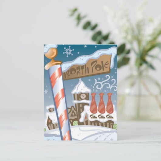 北極のサンタの研修会 シーズンポストカード (スタンド正面)