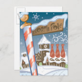 北極のサンタの研修会 シーズンポストカード (正面/裏面)