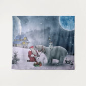 北極のサンタ タペストリー (正面(横))