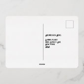 北極のシーンポストカード 箔招待状 (裏面)