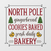 北極のジンジャーブレッド菓子店のクリスマス事業 ウィンドウサイン (シート)