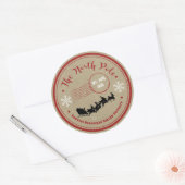 北極のスレイによる翌日配達クリスマス ラウンドシール (封筒)