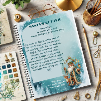 北極のトナカイからのサンタの手紙 ノートブック
