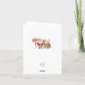 北極のホリデーメッセージグリーティングカード シーズンカード (裏面)