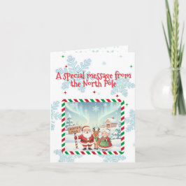 北極のホリデーメッセージグリーティングカード シーズンカード