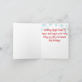 北極のホリデーメッセージグリーティングカード シーズンカード (内部)