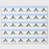 北極のマンガ・ペンギン ラッピングペーパー (フラット)