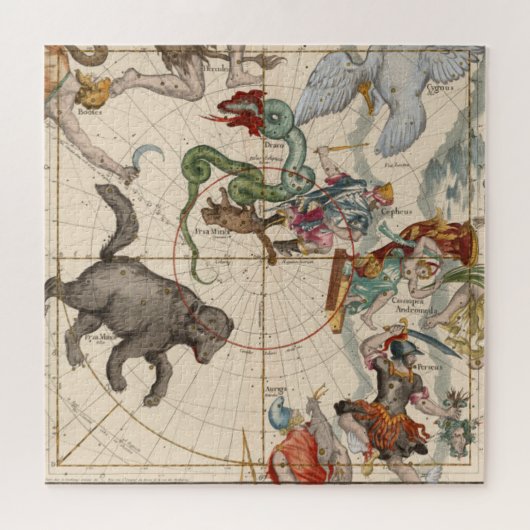 北極のヴィンテージの地図 ジグソーパズル (横)