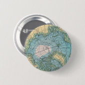 北極のヴィンテージの地図 缶バッジ (正面&裏面)