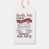 北極の休日の配信ラベル表現 ギフトタグ (正面)