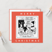 北極の作業場で病気のサンタホン カード (正面/裏面インサイチュ)