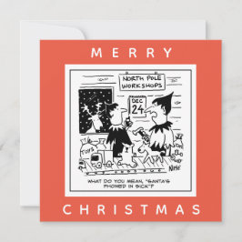 北極の作業場で病気のサンタホン カード