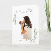 北極の冬の植物フレーム4写真 シーズンカード (正面)