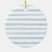 北極の冬4人の家族としての最初のクリスマス セラミックオーナメント (裏面)