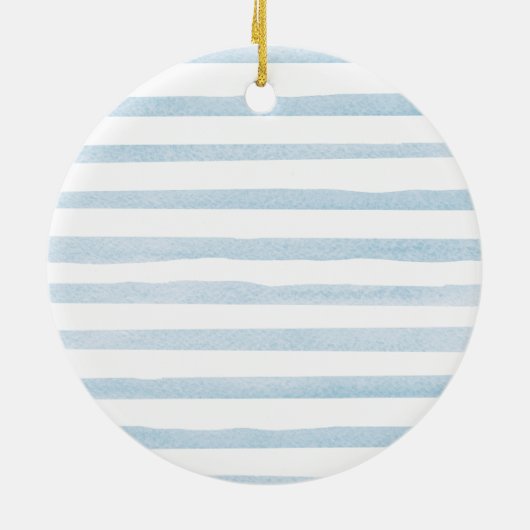 北極の冬4人の家族としての最初のクリスマス セラミックオーナメント (裏面)