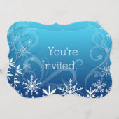 北極の凍った雪の吹きだまり カスタマイズ 招待状 (正面/裏面)