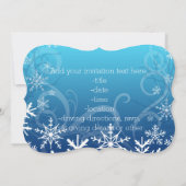 北極の凍った雪の吹きだまり カスタマイズ 招待状 (裏面)