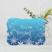 北極の凍った雪の吹きだまり カスタマイズ 招待状 (スタンド正面)