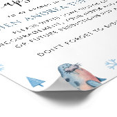 北極の動物の冬の最初の誕生日タイムカプセル ポスター (角)