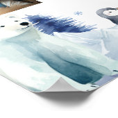 北極の動物の最初の年フォトマイルストーンサイン ポスター (角)