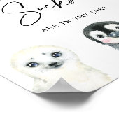 北極の動物は靴下のサインをいくつだと思う ポスター (角)