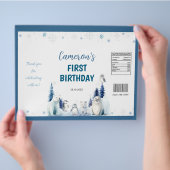 北極の動物1stバースデーチップバッグラッパー チラシ (手)