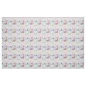 北極の友達ポーラークマとペンギンの夢 ファブリック (ファットクウォーター)