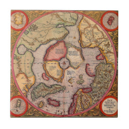 北極の古地図（メルカトルによる） タイル