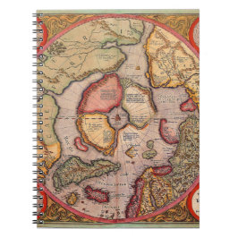 北極の古地図(メルカトルによる) ノートブック