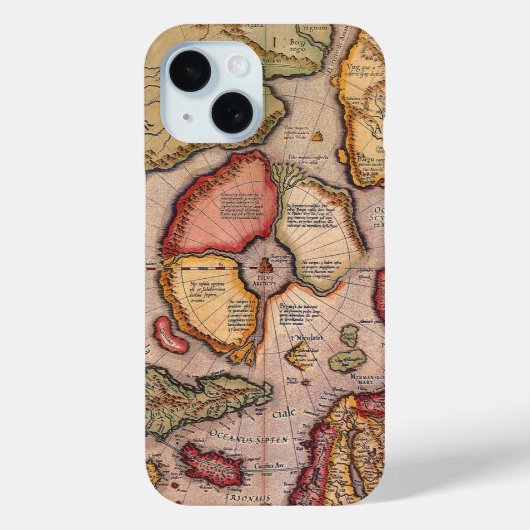北極の古地図(メルカトルによる) Case-Mate iPhoneケース (裏面)