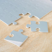 北極の可愛い雪だるまと北極の光 ジグソーパズル (側面)