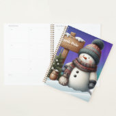 北極の可愛い雪だるまと北極の光 プランナー手帳 (ディスプレー)