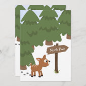 北極の図解入りの、写真付きのクリスマスカード シーズンカード (正面/裏面)