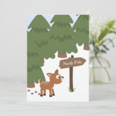 北極の図解入りの、写真付きのクリスマスカード シーズンカード (スタンド正面)