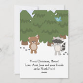 北極の図解入りの、写真付きのクリスマスカード シーズンカード (裏面)