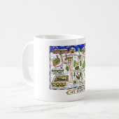 北極の地図のマグ コーヒーマグカップ (正面左)