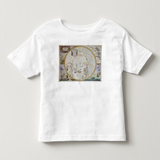 北極の地図 トドラーTシャツ (正面)