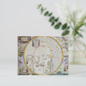 北極の地図 ポストカード (スタンド正面)