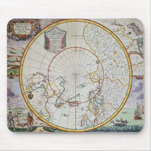 北極の地図 マウスパッド