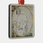 北極の地図 メタルオーナメント (右)