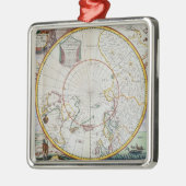 北極の地図 メタルオーナメント (左)