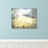 北極の太陽の最後：伸びたキャンバス キャンバスプリント (インサイチュ (ウッドフロア))