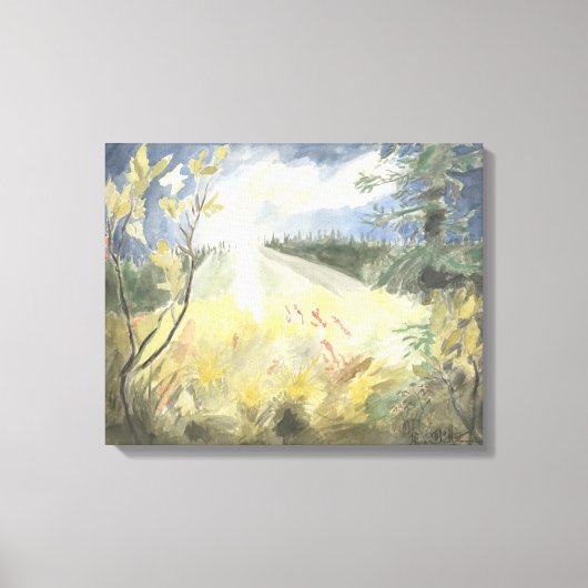 北極の太陽の最後：伸びたキャンバス キャンバスプリント (正面)