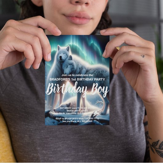 北極の守護者 誕生日招待状 ポストカード